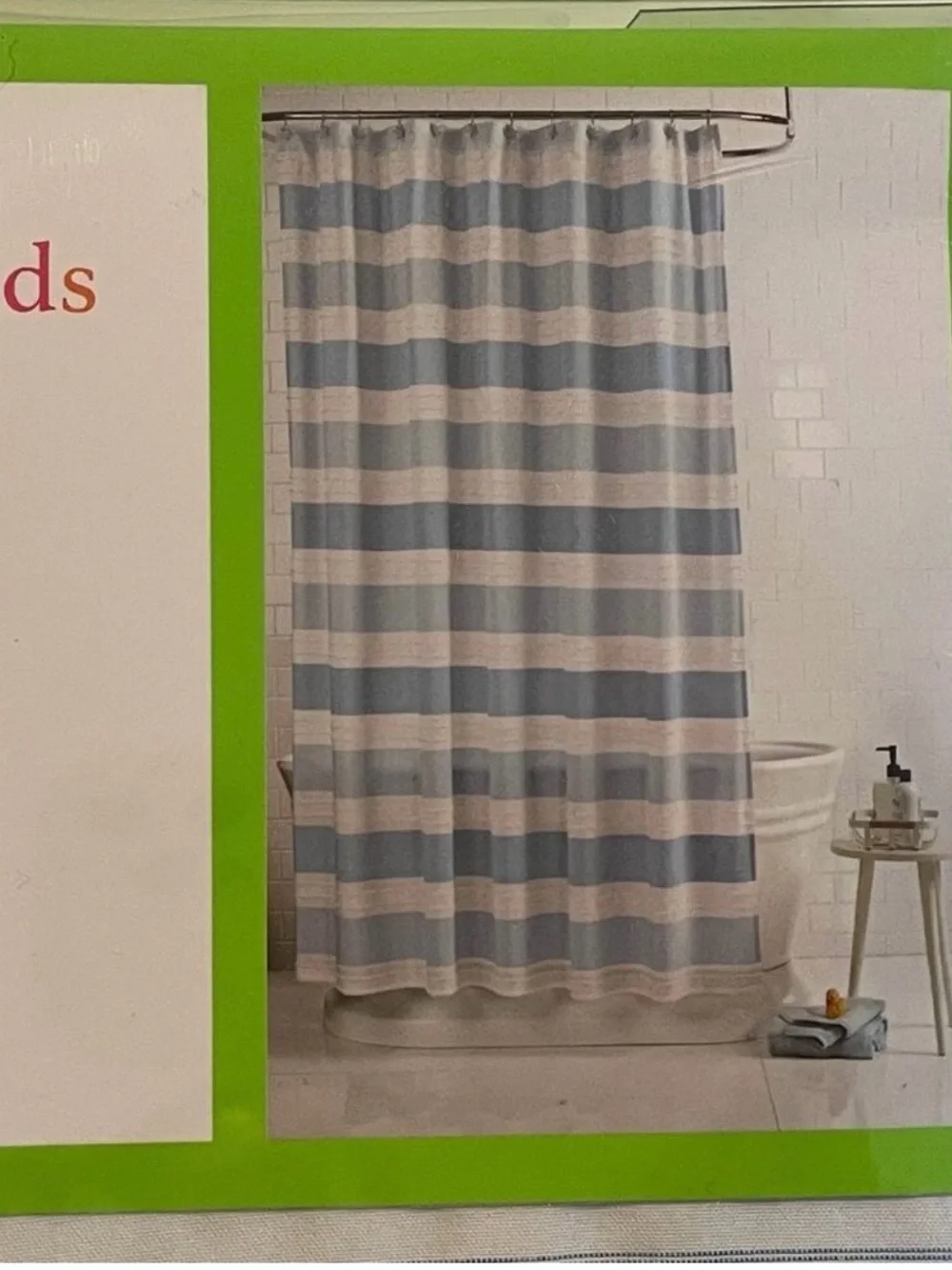 NWT Charter Club Kids 13 Pc Blue Stripe Shower Curtain Set Light Blue Stars
